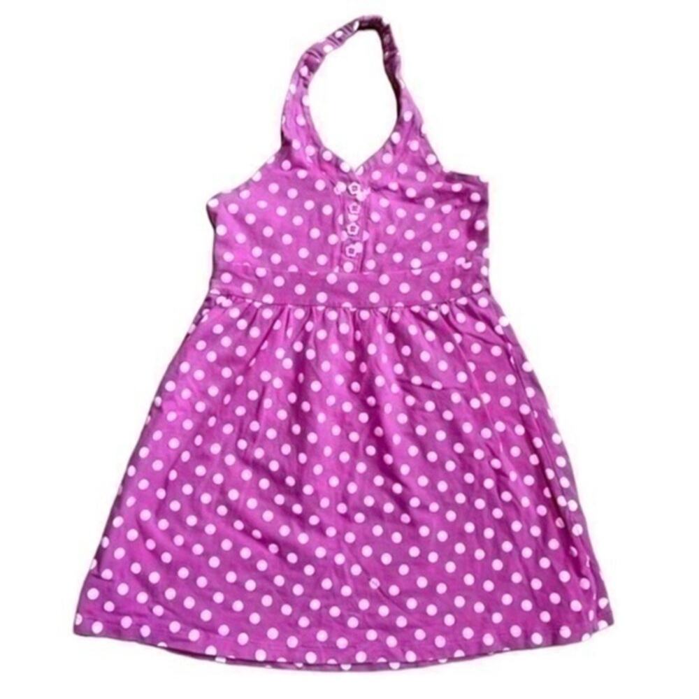 Pink Polka Dot Halter Dress Girls Size 4T Summer Dress Faded Glory